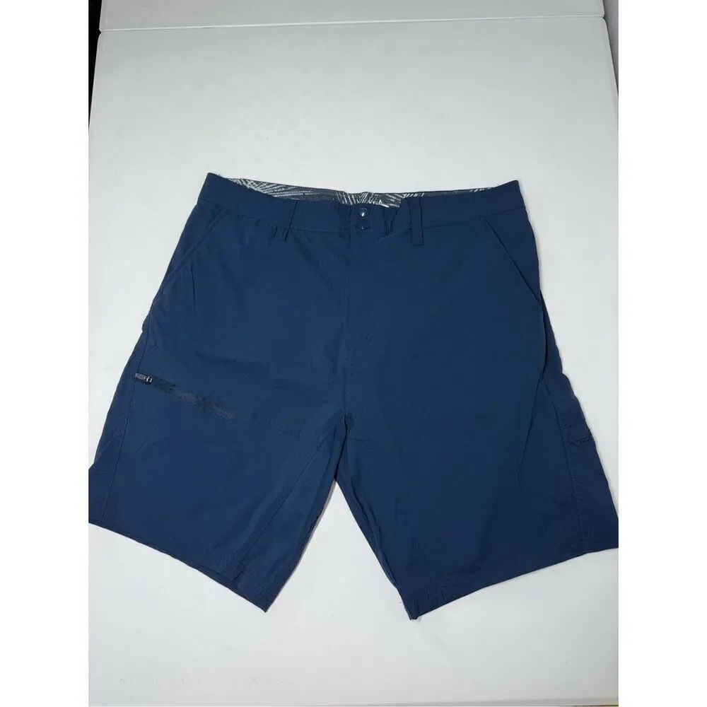 Reel Life Men's Size M Blue Cargo Fishing Shorts